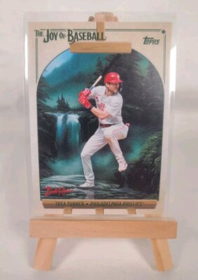 Trea Turner 2023 Topps X Bob Ross Easel Joy of Baseball #14 Parallel SSP 