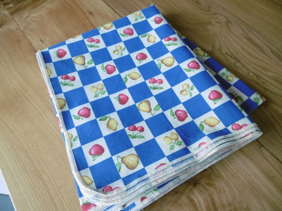 Nappe Vintage en coton avec motifs de fruits ( 210 x 132 cms ) - Photo 2/4