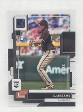 2022 CJ ABRAMS PANINI CHRONICLES #32 CLEARLY DONRUSS BLUE #D/50 ROOKIE RC CARD