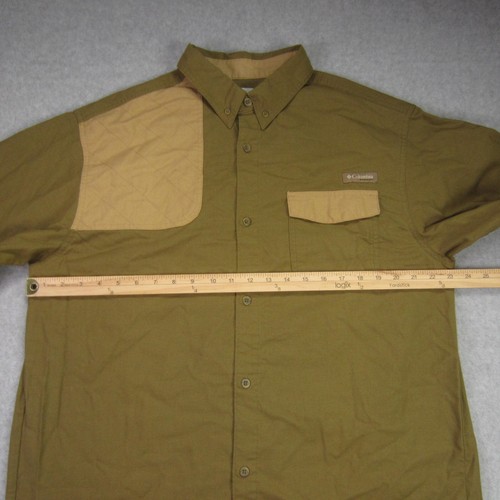 Columbia PHG Shirt Mens L Military Green Shooting Hunting Omni Shield LS - Picture 11 of 19