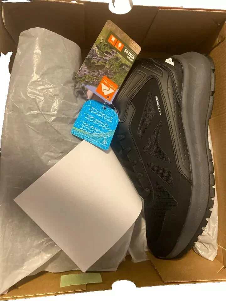 Ozark Trails Mens Tech Hiker Boots Black Waterproof Hiking Camping Walking - Image 2 of 4