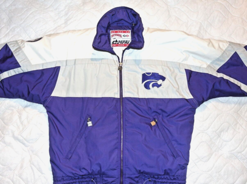Vintage 90s NCAA NUTMEG Campri Kansas State Wildcats Coat/Jacket Size XL - Picture 1 of 20