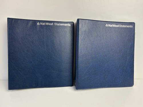 Natwest Statement Ringbuch Ordner x 2 dunkelblau