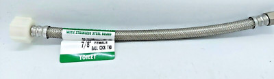 Fluid Master Braided Toilet Supply Line 3/8'' Female Comp x 7/8'' Female New