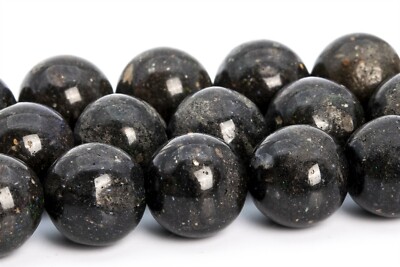 9-10MM Genuine Natural Andamooka Black Matrix Opal Grade AA+ Round Loose Beads