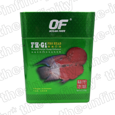 OF OCEAN FREE FH-G1 PROHEAD FISH FOOD PELLET FLOWERHORN NUCHAL HUMP ENHANCER
