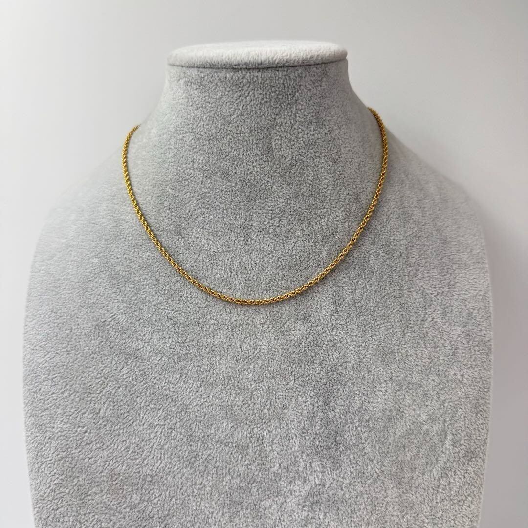 Vintage 1980s BURBERRYS Gold Tone Braiding Chain Necklace