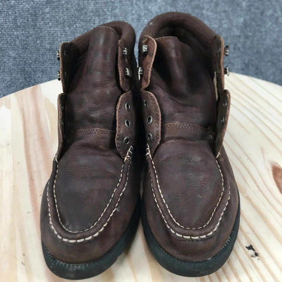 Thom McAn Boots Mens 10 Chukka Ankle Booties Brown Leather Moc Toe Casual - Image 4 of 4