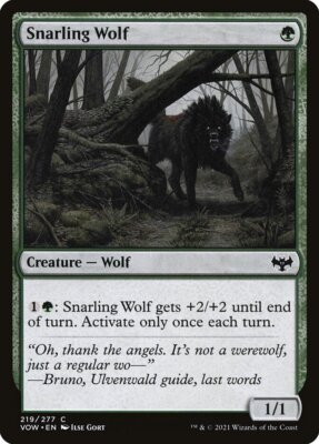 Magic the Gathering (mtg): VOW: Snarling Wolf - Foil
