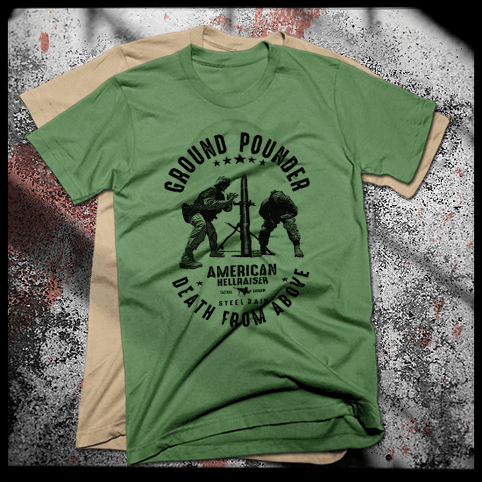 Mortarman t-shirt military mortar team army infantry iraq