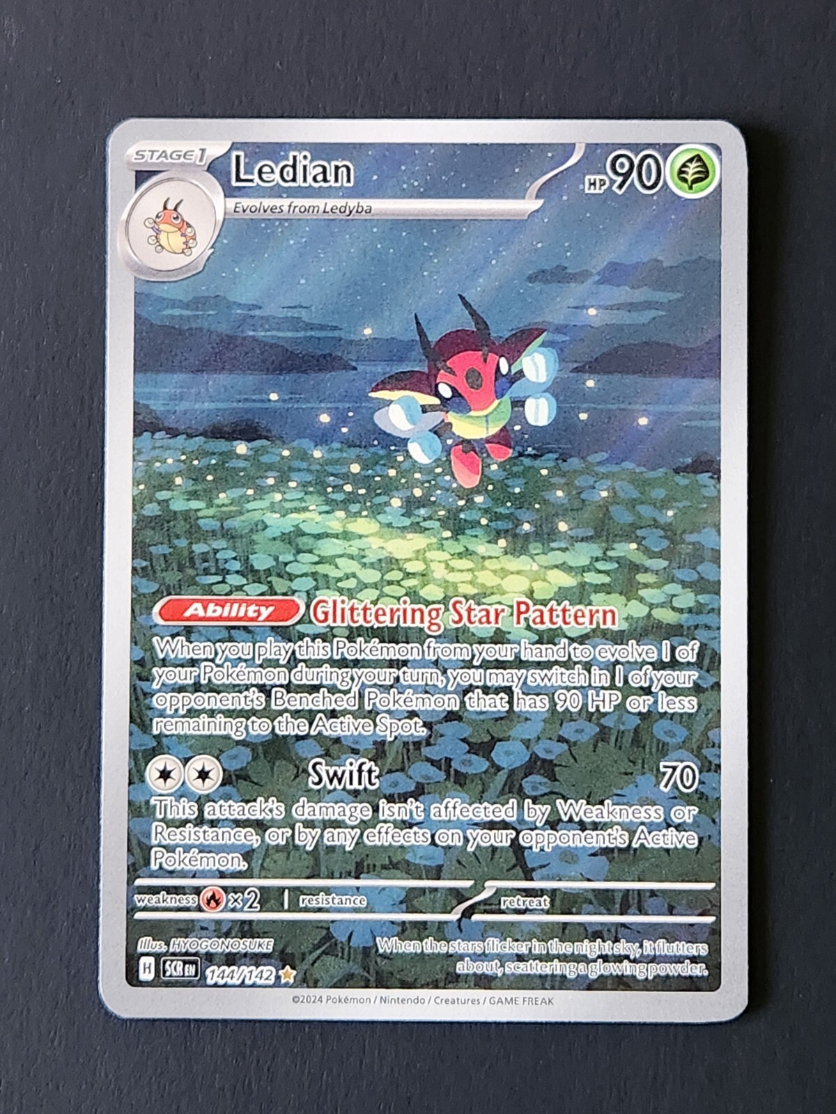 Ledian 144/142 Full Art NM/M Stellar Crown Pokemon Card