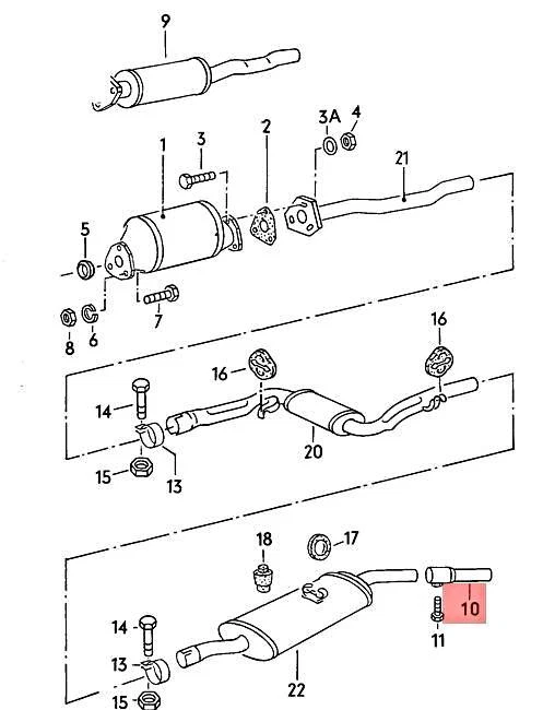 Genuine Volkswagen Exhaust Pipe Extension NOS Quantum 32 321 322 323 331253141C - Image 2 of 2