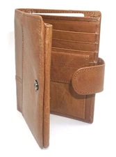 Brand New Unisex Wallet Bifold Rfid Men Women Brown Multi Purpose 5.5in x 4in