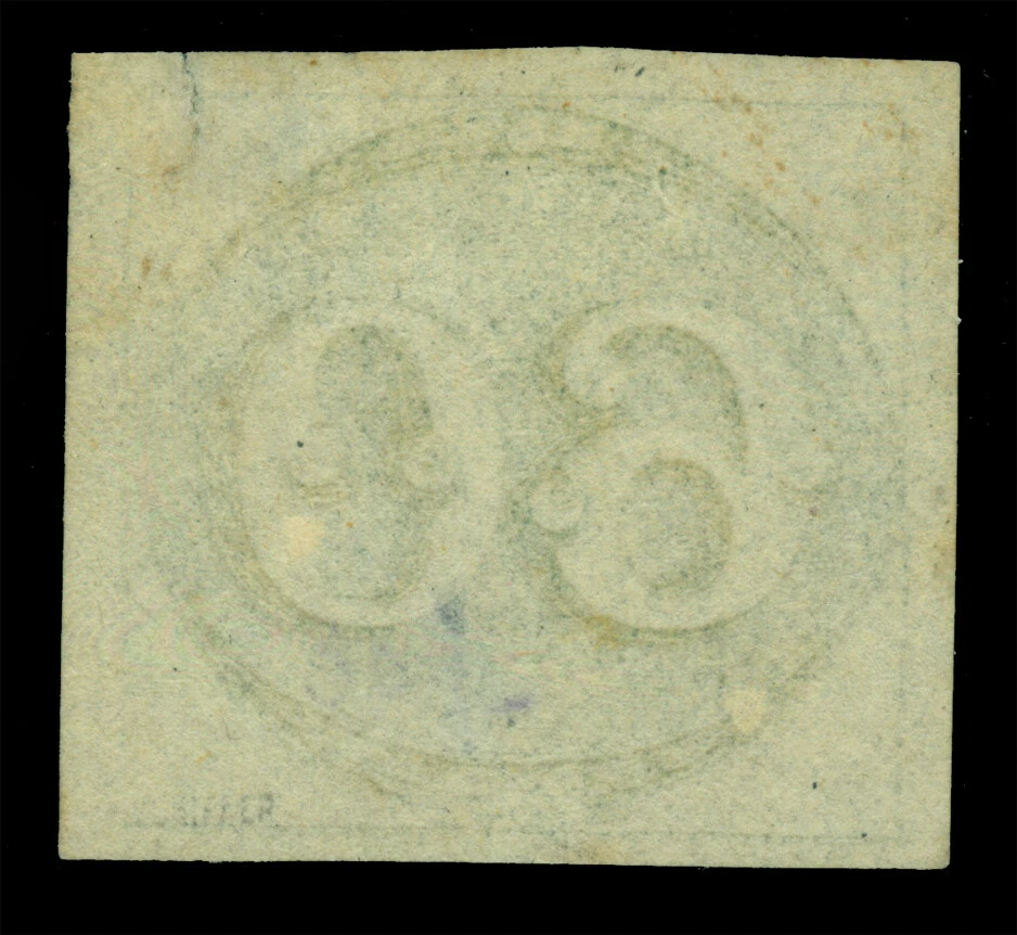 BRASIL 1843 OLHO de BOI 60reis negro Scott # 2a como nuevo aspecto MH VF Foto 2 de 2