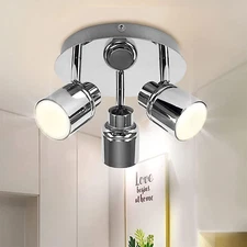 Modern 3-Light Multi-Directional Ceiling Fixture, Adjustable round Track Lightin