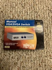 Tripp-Lite 2 Port Manual VGA SVGA Input and Output  Splitter Switch B112-002-R