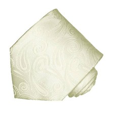 Men's ivoly color paisley pattern woven tie