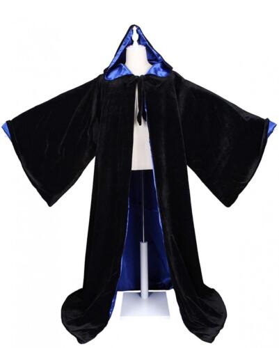 LuckyMjmy Velvet Wizard Robe with Satin Lined Hood and Sleeves - Picture 31 of 130