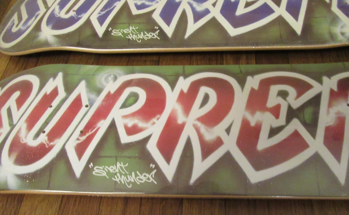 Supreme Lee Logo Skateboard Deck Set of 2 Red Blue Lot SS18