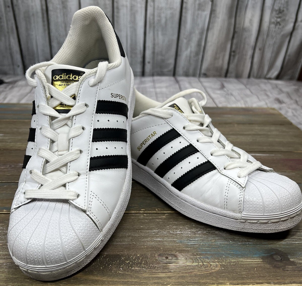 ご予約品【未使用】adidas Superstar ホワイト Adidas Superstar Sneaker Size 6 Shoe White Black Striped