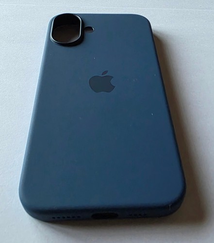 Unused Original Denim Apple iPhone 16 PLUS MagSafe Silicone Case in Bulk Pkg - Photo 2 sur 7