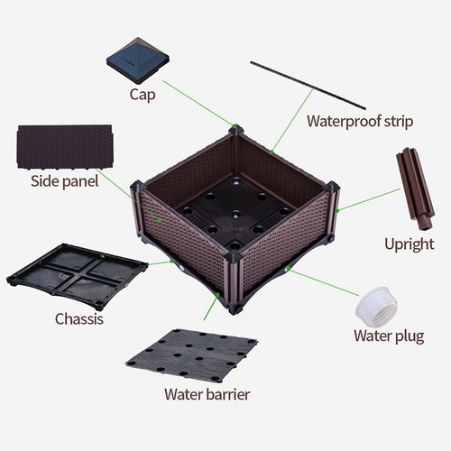 SOGA Rectangular Vegetable Garden Bed Box for Balcony Patio Front Back Yard 1B - Picture 8 of 9