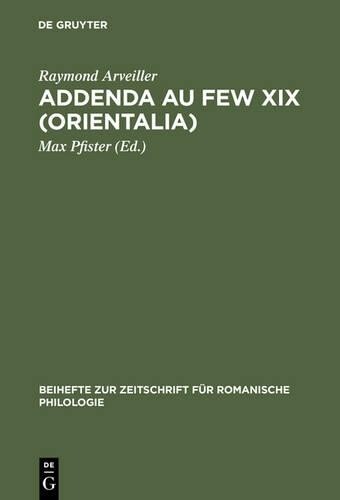 Raymond Arveille Addenda Au Few Xix (orientalia (gebundene Ausgabe)