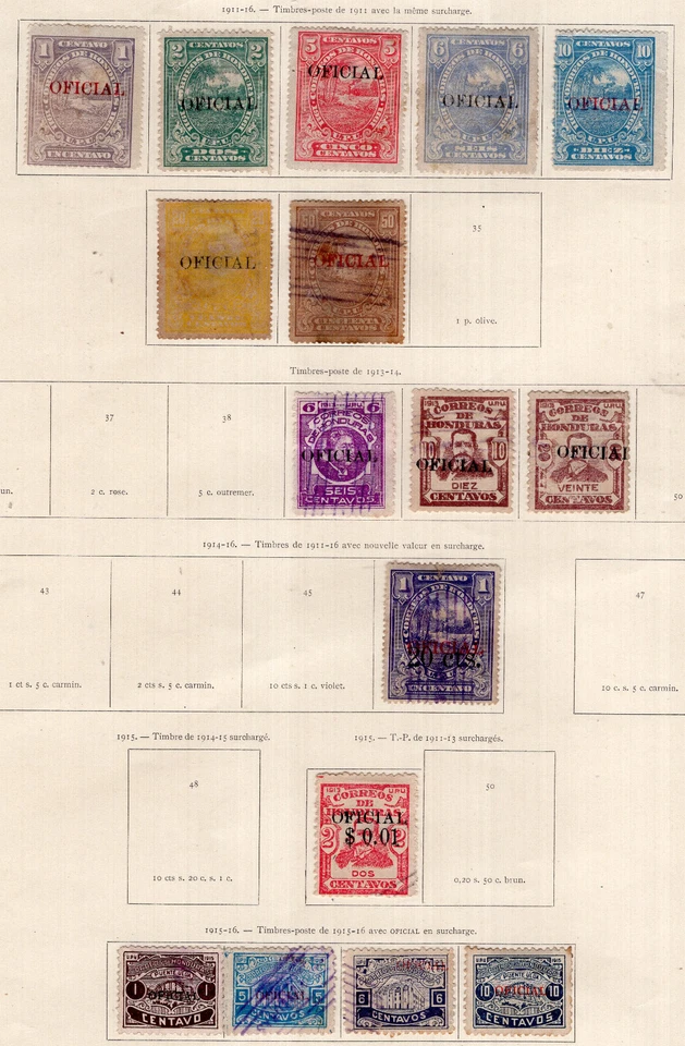 HONDURAS, YV # 156/173 + STAMPS, NOT CONSECUTIVE, MH - USED - Image 3 of 4