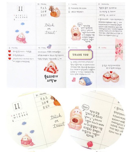 Molang Diary Ver.4 Planner Scheduler Journal Agenda Schedule Book Cute Notebook - Picture 11 of 15