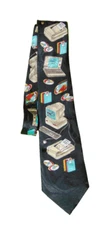 Steven Harris Old School Computer Themed Necktie Polyester New