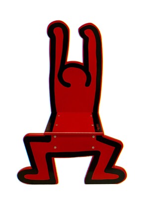 Keith Haring - Standing Man Red Chair - Made In France | eBay
