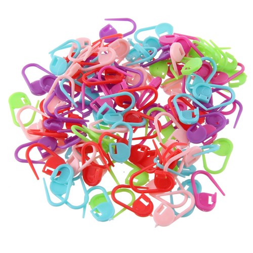 Plastic Locking Needle Stitch Holders Markers For Crochet Knitting Craft Clip - 第 5/5 張圖片