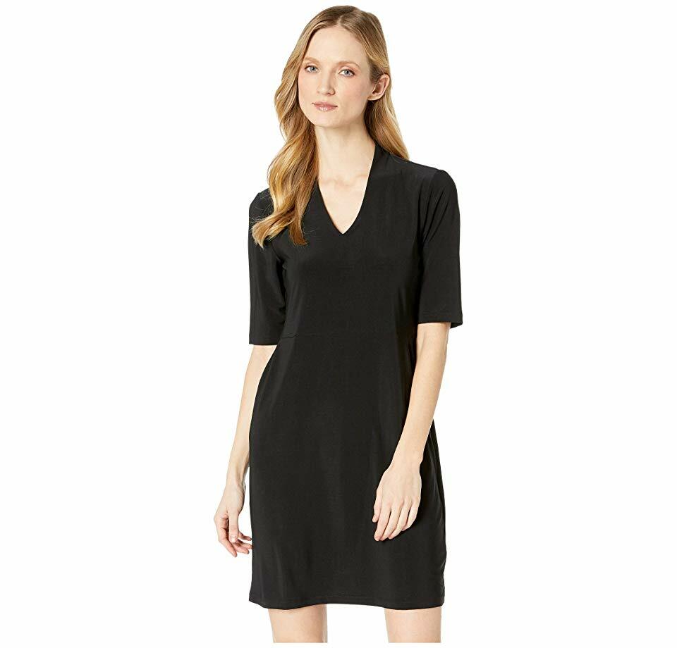 Tribal Pack and Go Travel Jersey Elbow Sleeve Dress w/ Pocket Women's : MD