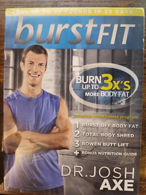 Burst Fit - Complete Home Fitness Program (DVD, 2012, 3 Disc Set) Josh Axe NEW