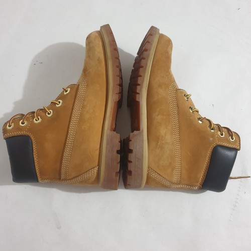 Timberland Boots Sz US6 W UK4 EU37 Brown Wheat Leather 6" Lace Up Comfort Womens - Picture 11 of 15