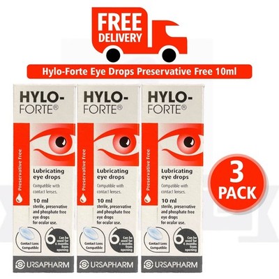 Hylo Forte Intensive Lubricating Eye Drops 10ml - PACK OF 3 - (EXP-02/2028)