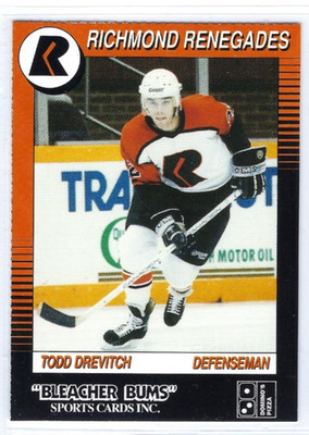 1991-92 Richmond Renegades Bleacher Bums (ECHL) Todd Drevitch