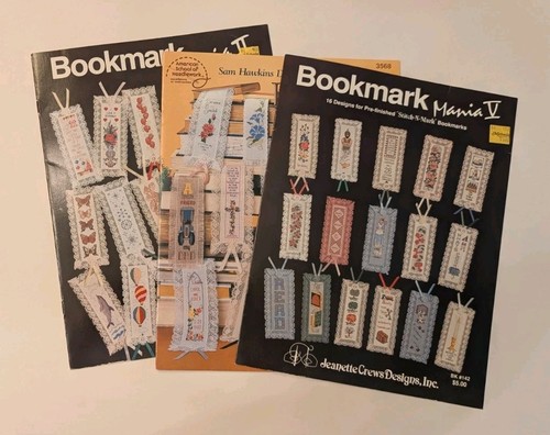 Lot 3 BOOKMARK Cross Stitch Bookmark Mania II And V Sam Hawkins 3568 - Picture 9 of 9