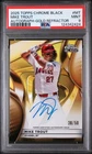 Mike Trout Auto Gold /50 2025 Topps Chrome Black CBA-MT Los Angeles Angels PSA 9