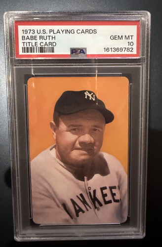 1973 All-Star Grading Co. Babe Ruth Playing Card  (TITLE CARD)  PSA 10  GEM