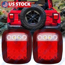2x Stop Turn Tail Brake Backup 16 Led Marker Light Trailer For Jeep Semi Truck