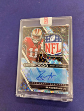 Brandon Aiyuk Blue Finite 1/1 NFL Shield RPA 2020 Obsidian Panini Sealed #210