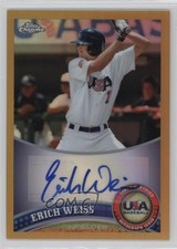 2011 Topps Chrome Gold Refractor 27/50 Erich Weiss #USABB22 Auto 0t3