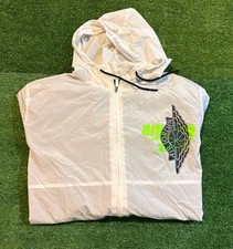 Jordan jacket mens XL white Y2K nike air jordan full zip hooded lighweight
