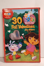 DORA THE EXPLORER - 30 Foil Valentines  Stickers 2008 American Greetings NOS