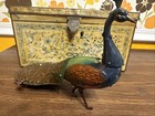 Hans Eberie Vintage 1910 Ebo Pao Pao Tin Walking Peacock Windup Toy Rare Working — photo 1