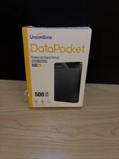UnionSine DataPocket 500GB External Hard Drive Black HD2510 Sealed