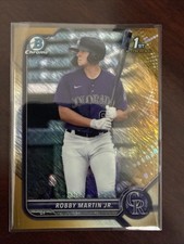 2022 Topps Bowman Robby Martin Jr  50/50 Gold Chrome BCP-43 Colorado Rockies