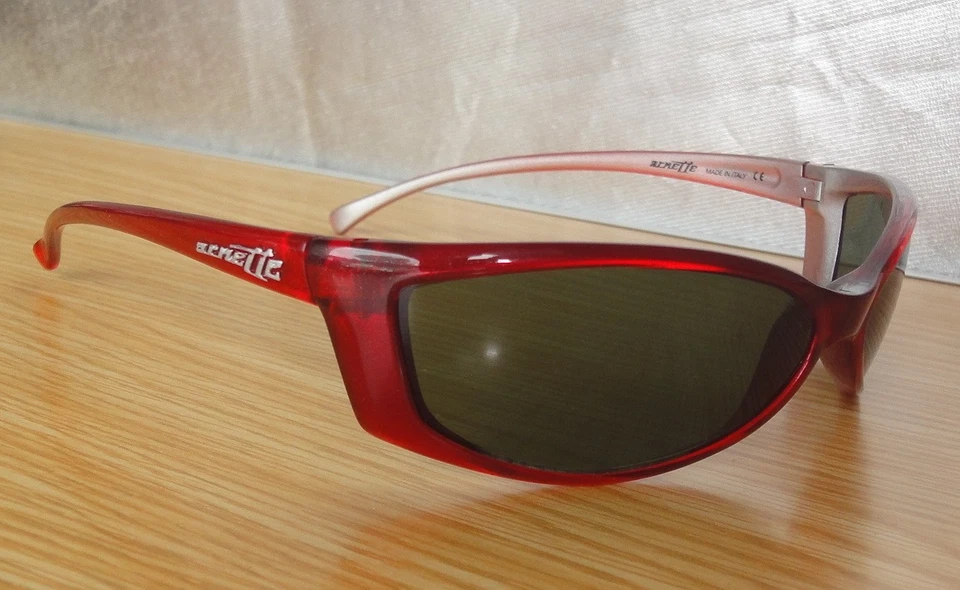 Arnette Swinger 250-9215 Fresa Brillo Trans./Plata Ins./Lente Verde-N.Como Nuevo Foto 3 de 4