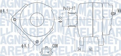 MAGNETI MARELLI 063732054010 Generator für RENAULT